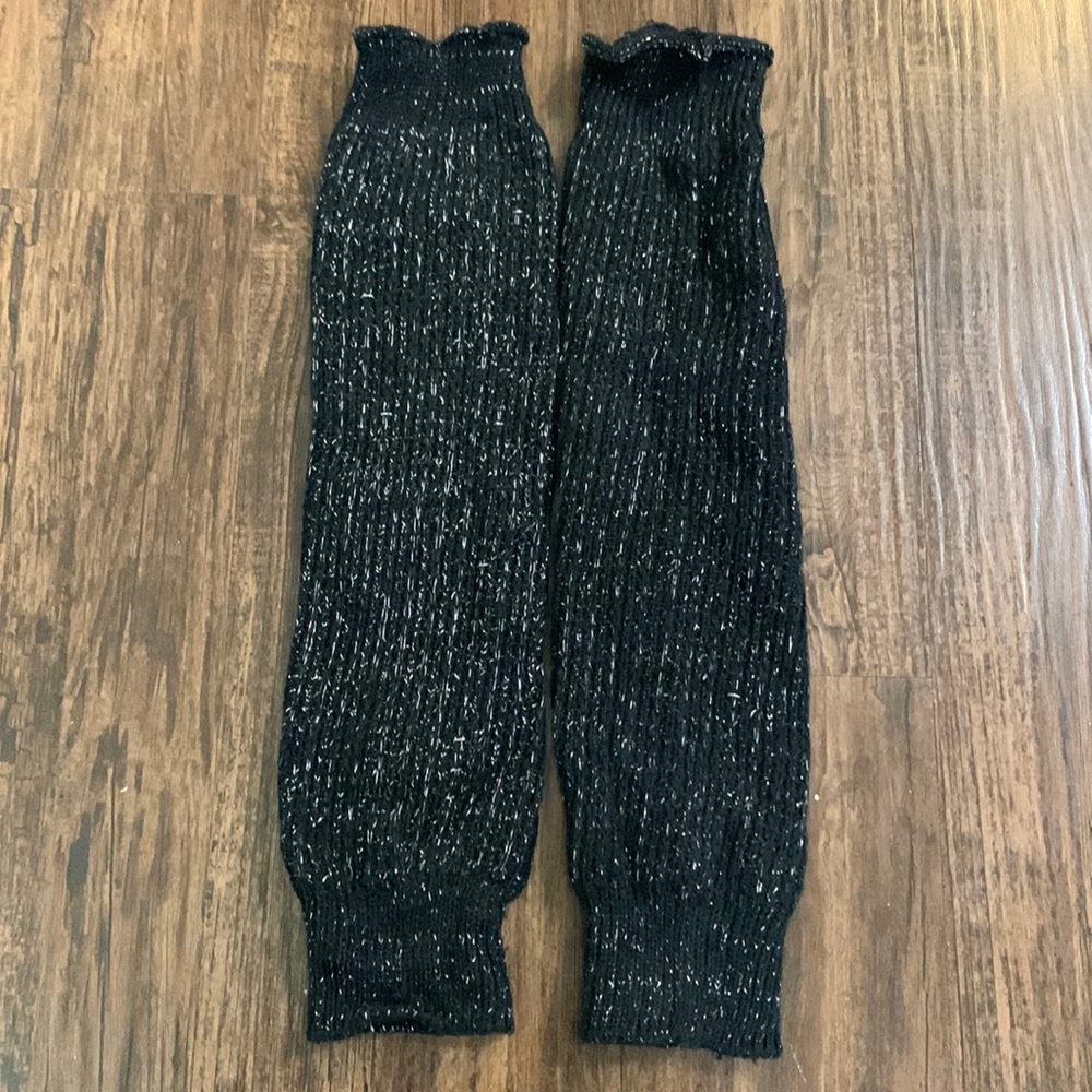 SPARKLY KNIT LEG WARMERS